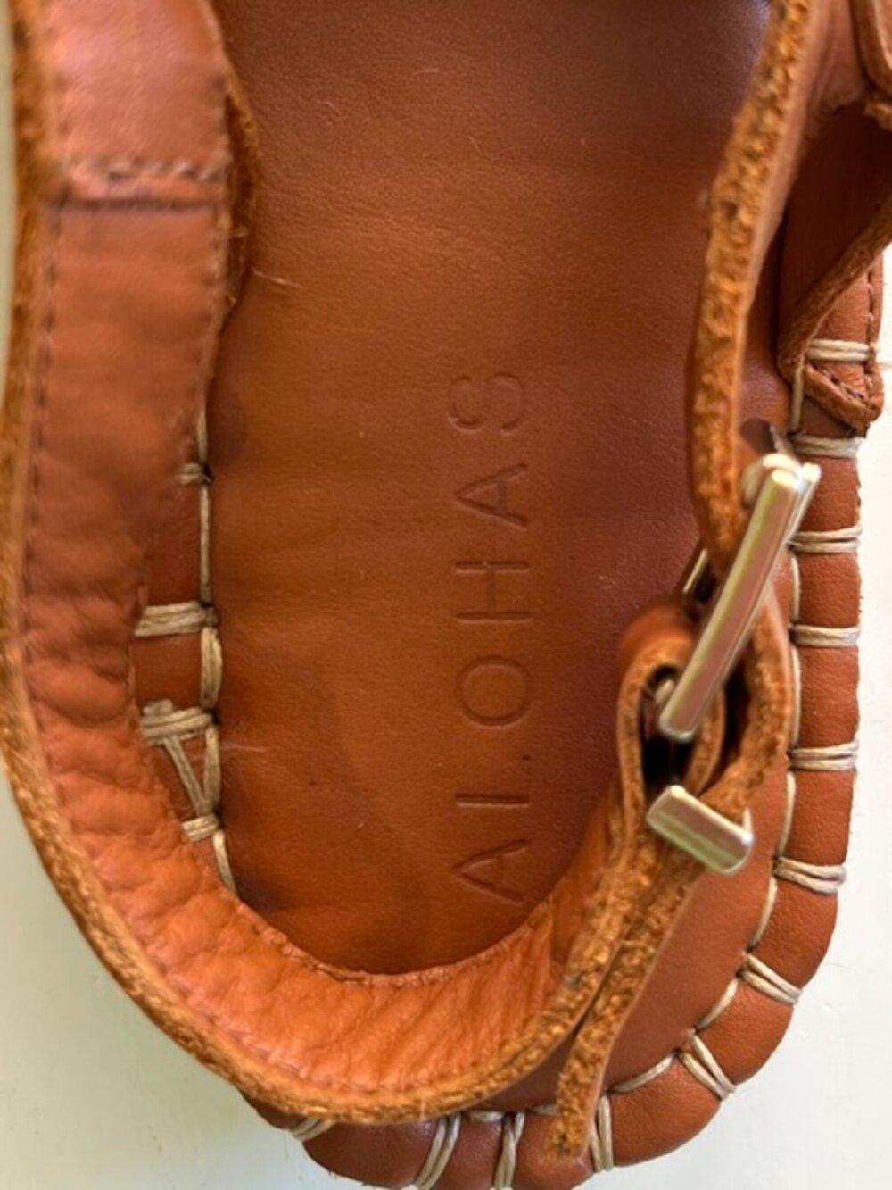 Alohas Espadrille Woven Leather Sandals | Size 37 - Picture 4 of 6
